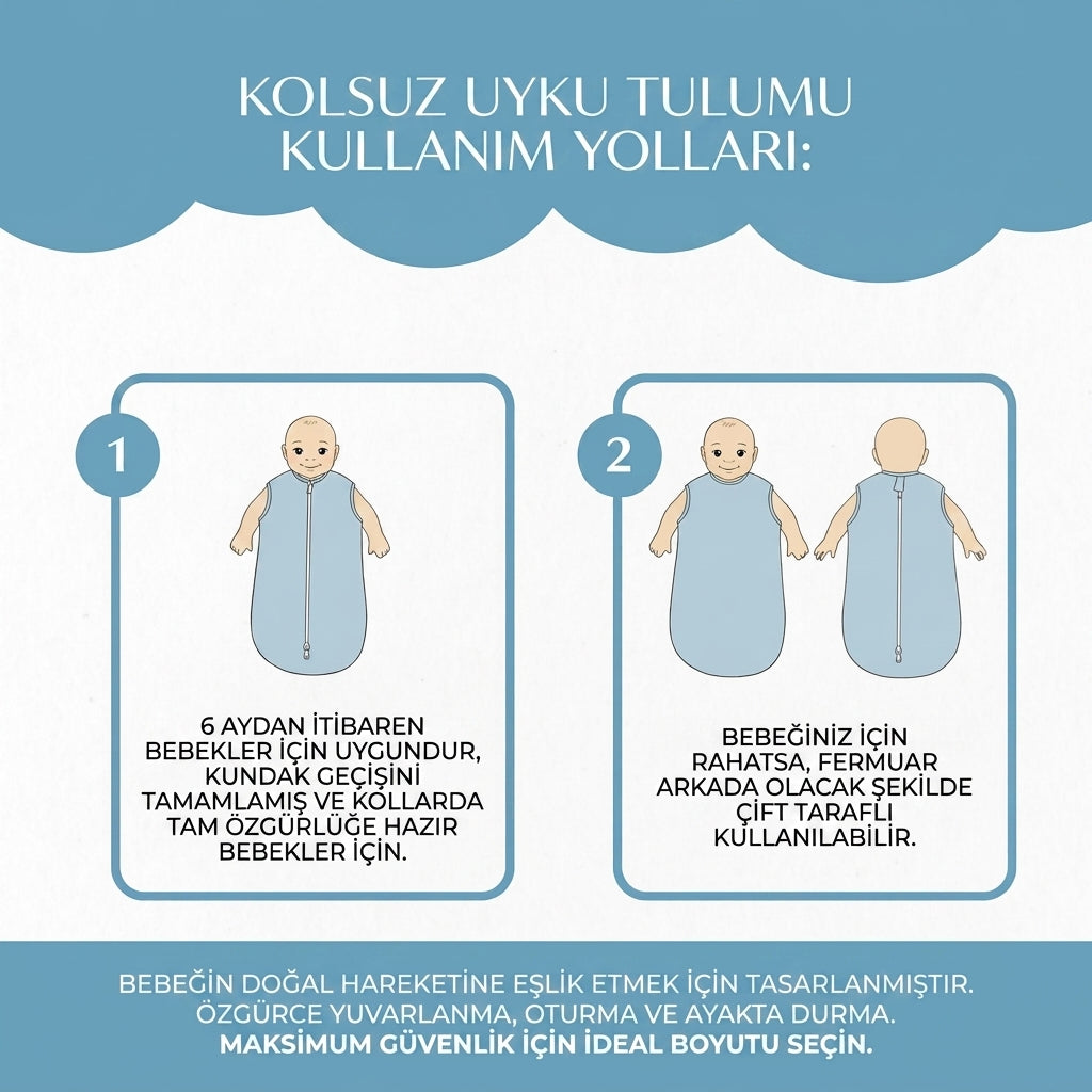 Pufidi - Kesintisiz Uyku İçin Ağırlıklı Organik Bebek Uyku Tulumu