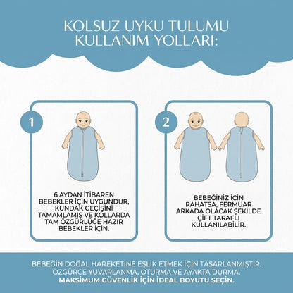 Pufidi - Kesintisiz Uyku İçin Ağırlıklı Organik Bebek Uyku Tulumu